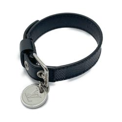 ◆◆ LOUIS VUITTON ルイヴィトン バングル ブラスレインステップ M6250 ブラック Aランク