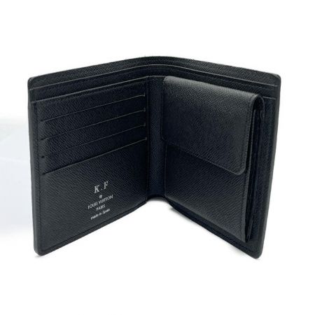  LOUIS VUITTON ルイヴィトン ダミエ グラフィット ポトフォイユマルコ 布袋付  イニシャルKF入り N62664 ブラック
