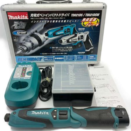  MAKITA マキタ 充電式ペンインパクトドライバ TDO21DS 青 両頭ビット欠品