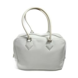 ◆◆ HERMES エルメス プリュム28　ハンドバッグ　ヨゴレ、色移りあり ホワイト Cランク