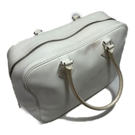  HERMES エルメス プリュム28　ハンドバッグ　ヨゴレ、色移りあり ホワイト