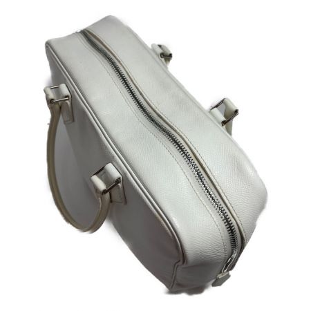  HERMES エルメス プリュム28　ハンドバッグ　ヨゴレ、色移りあり ホワイト