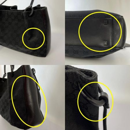  GUCCI グッチ ハンドバッグ  劣化有 キャンバス 204991 101919 ブラック