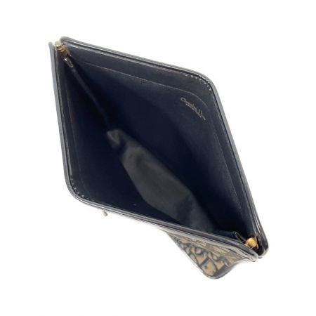  Christian Dior クリスチャンディオール クラッチバッグ　トロッター柄 ネイビー系