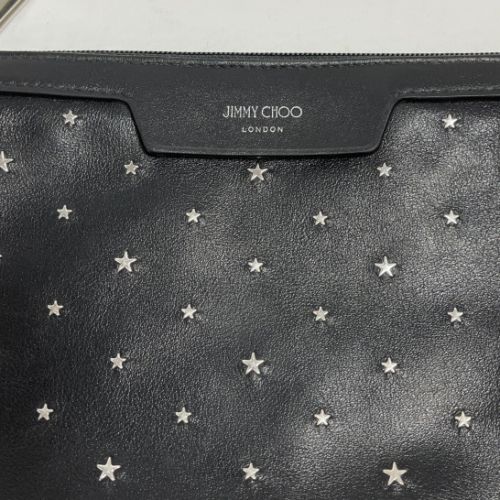 中古】 JIMMY CHOO ジミーチュウ クラッチバッグ 2LD6PY ブラック B