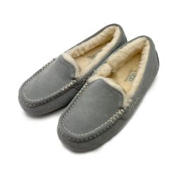 ◆◆ UGG アグ 靴 モカシン 24cm ライトグレー Aランク