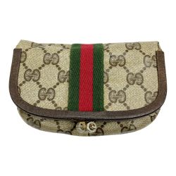 ◆◆ GUCCI グッチ OLD GUCCI コスメポーチ 中ミラー 256998 ブラウン Cランク