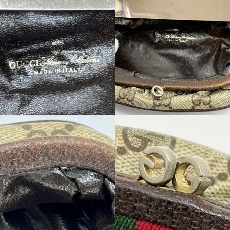  GUCCI グッチ OLD GUCCI コスメポーチ 中ミラー 256998 ブラウン