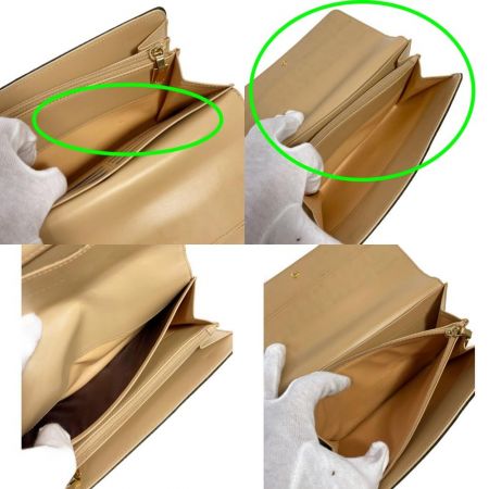  CELINE セリーヌ 長財布　スエード　マカダム柄 オリーブ