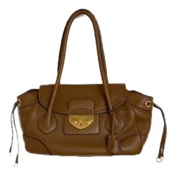 ◆◆ PRADA プラダ  ハンドバッグ　レザー キャラメル Bランク