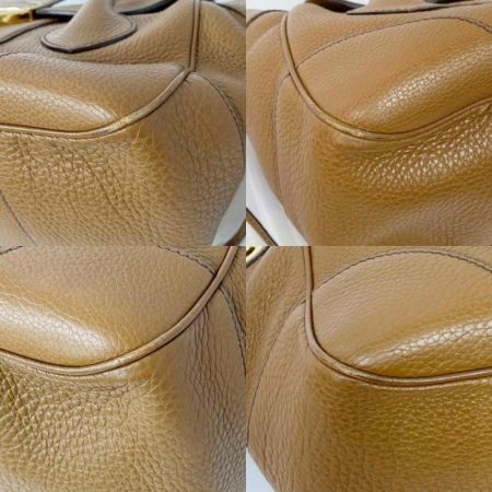  PRADA プラダ  ハンドバッグ　レザー キャラメル