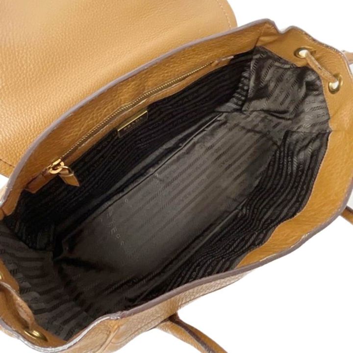 PRADA プラダ ハンドバッグ レザー キャラメル - 中古バッグ PRADA プラダ ハンドバッグ レザー キャラメル - 中古バッグ