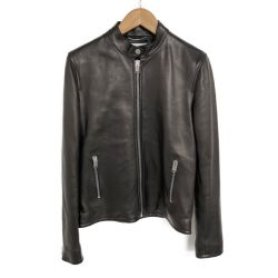 ◆◆ SAINT LAURENT(Yves Saint Laurent) レザージャケット　SIZE46 UP53 2015 01079 ブラック Bランク