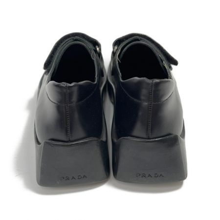 中古】 PRADA プラダ マジックテープ シューズ 25cmくらい？ ブラック ...