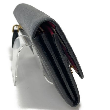  PRADA プラダ 長財布　サフィアーノ　メタルオロ 1MH132 ブラック x ネロ イビスコ