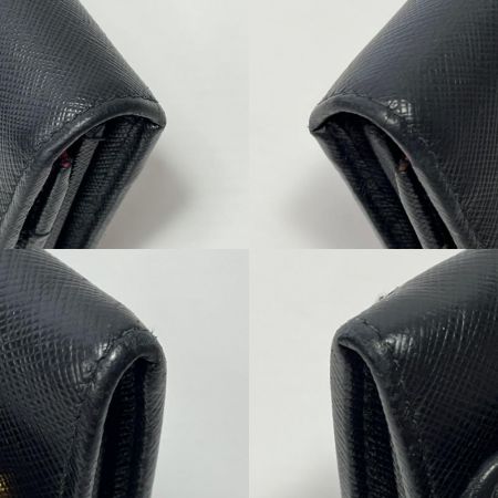  PRADA プラダ 長財布　サフィアーノ　メタルオロ 1MH132 ブラック x ネロ イビスコ