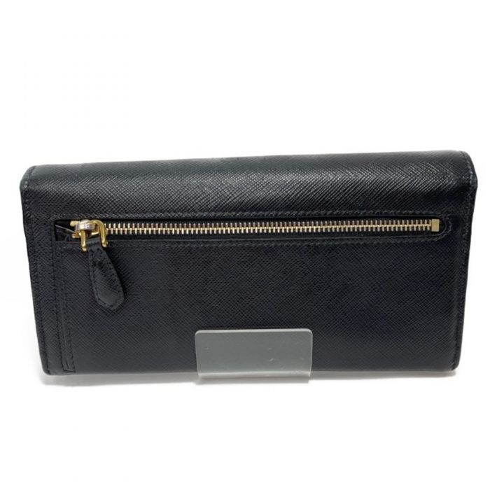 PRADA プラダ 長財布 サフィアーノ メタルオロ 1MH132 ブラック x ネロ