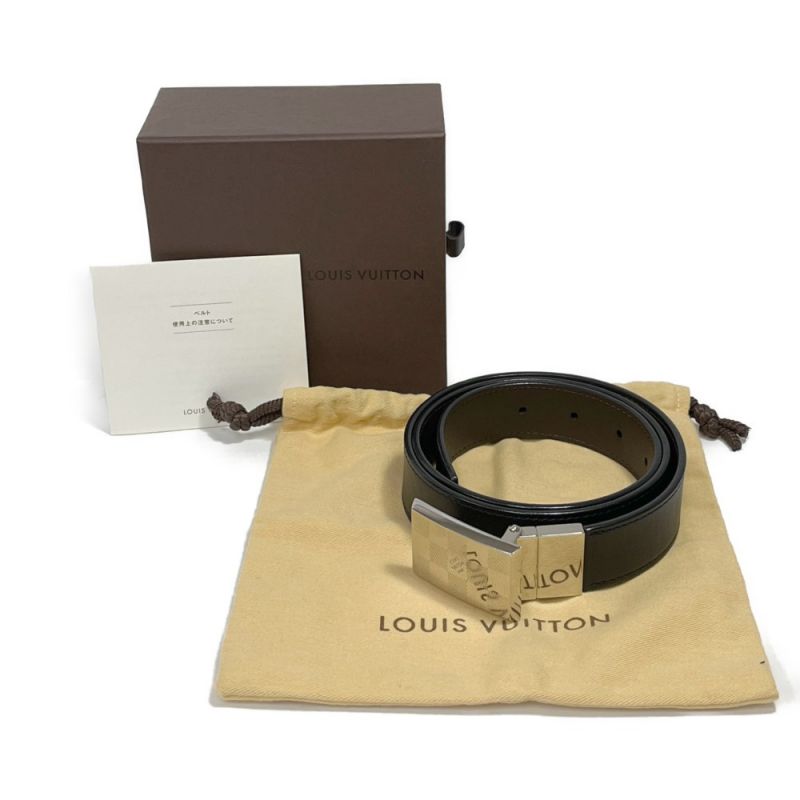 中古】 LOUIS VUITTON ルイヴィトン ベルト サンチュール：ランゴ 箱