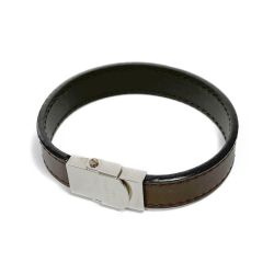 ◆◆ LOUIS VUITTON ルイヴィトン  ブレスレット　レザー　箱付き ブラウン Bランク