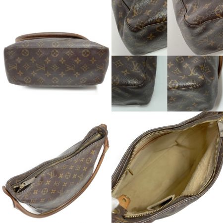  LOUIS VUITTON ルイヴィトン モノグラム ルーピング ハンドバッグ  M51145 ブラウン