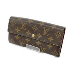 ◆◆ LOUIS VUITTON ルイヴィトン モノグラム ポルトフォイユ・サラ  長財布 M61734 ブラウン ホツレあり　ソリあり Bランク