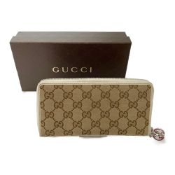 ◆◆ GUCCI グッチ 長財布　　GG 　キャンバス ベージュ Bランク