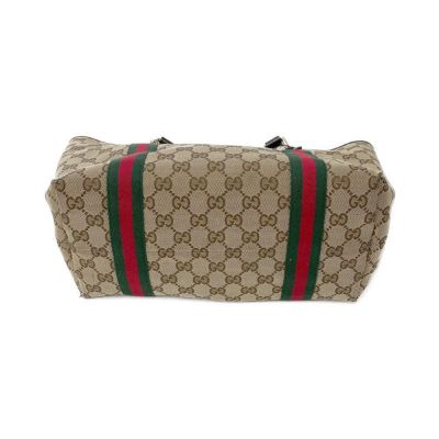 中古】 GUCCI グッチ キャンバス トートバッグ GG シェリーライン