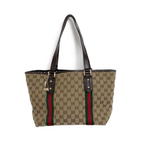  GUCCI グッチ キャンバス　トートバッグ　GG　シェリーライン 137396 ベージュ