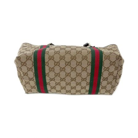 中古】 GUCCI グッチ キャンバス トートバッグ GG シェリーライン