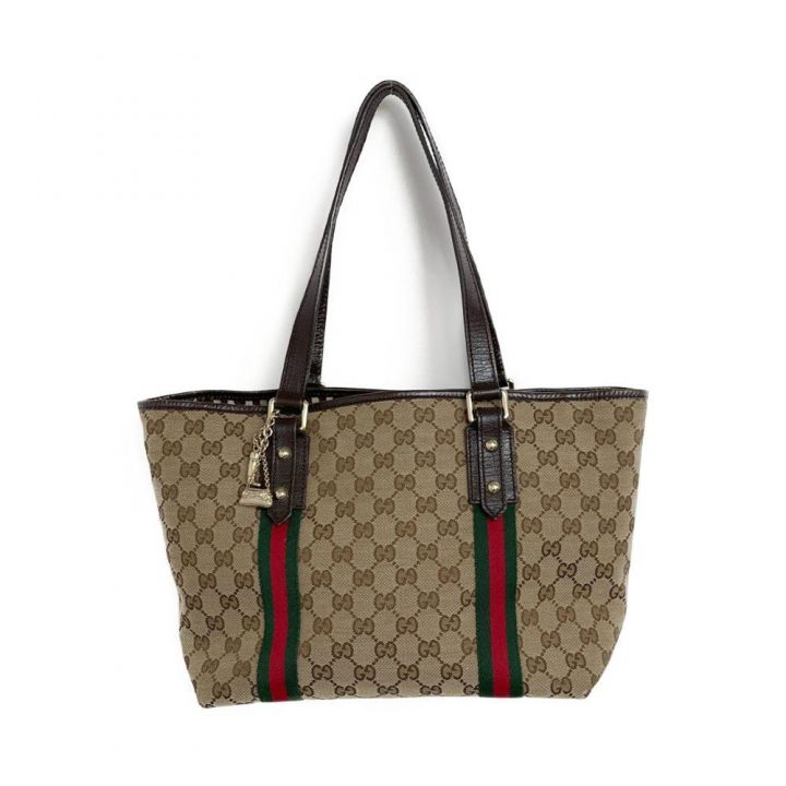 GUCCI グッチ キャンバス トートバッグ GG シェリーライン 137396 ベージュ｜中古｜なんでもリサイクルビッグバン