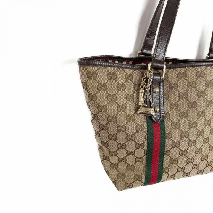 GUCCI グッチ キャンバス トートバッグ GG シェリーライン 137396 ベージュ｜中古｜なんでもリサイクルビッグバン