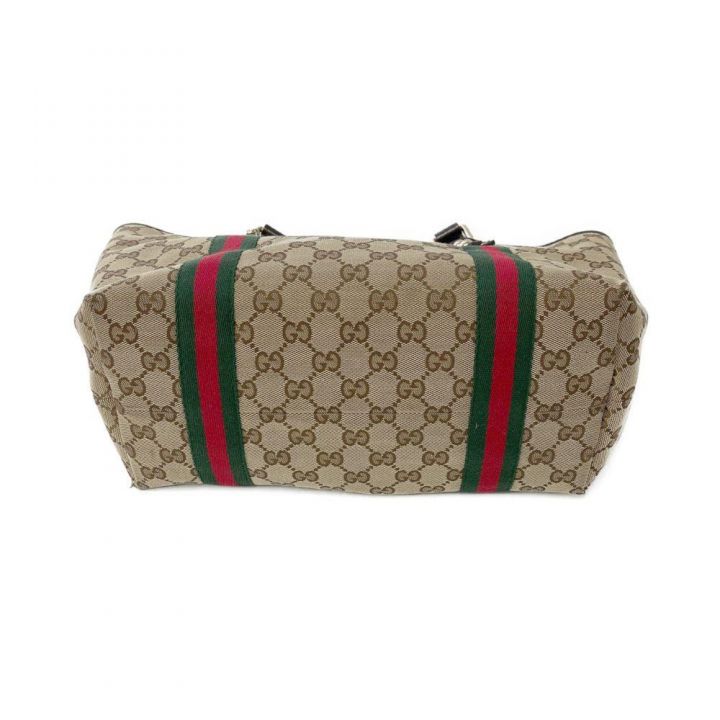 GUCCI グッチ キャンバス トートバッグ GG シェリーライン 137396 ベージュ｜中古｜なんでもリサイクルビッグバン