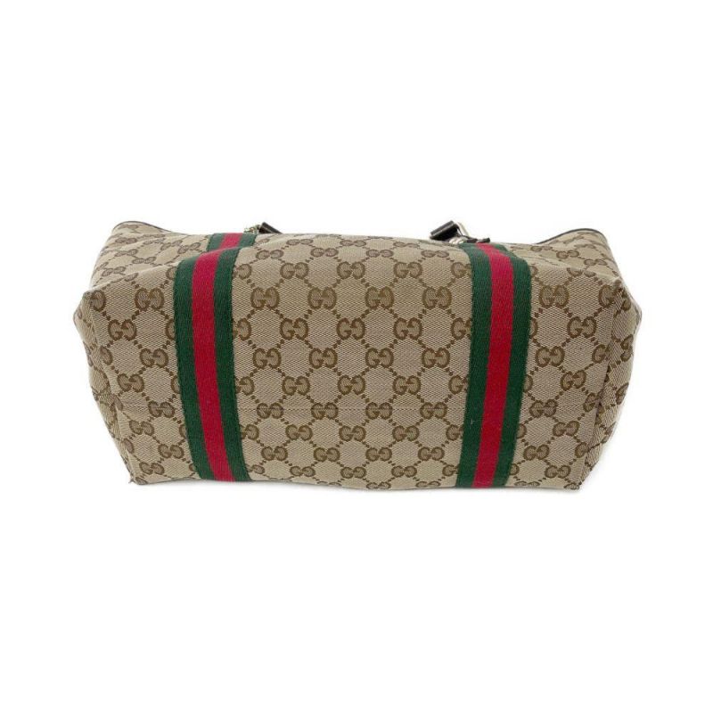 中古】 GUCCI グッチ キャンバス トートバッグ GG シェリーライン 