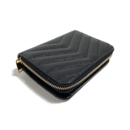  Yves Saint Laurent イブサンローラン カサンドラ 二つ折り財布 ブラック