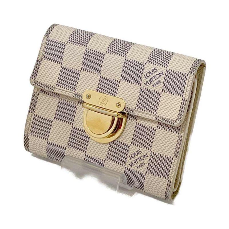 中古】 LOUIS VUITTON ルイヴィトン ダミエ・アズール ポルトフォイユ