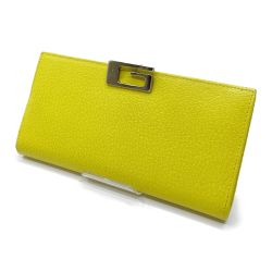 ◆◆ GUCCI グッチ 二つ折り長財布　ヨゴレあり 2098 レモン Bランク