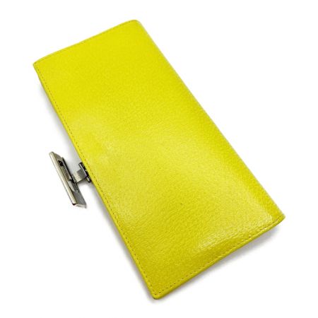  GUCCI グッチ 二つ折り長財布　ヨゴレあり 2098 レモン