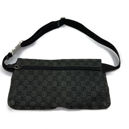  GUCCI グッチ ヒップバッグ　ウエストポーチ　GG キズ・ヨゴレ有 キャンバス  28566 ブラック