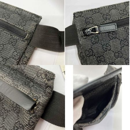  GUCCI グッチ ヒップバッグ　ウエストポーチ　GG キズ・ヨゴレ有 キャンバス  28566 ブラック