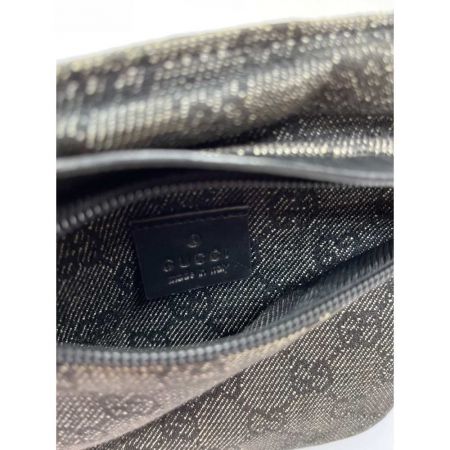  GUCCI グッチ ヒップバッグ　ウエストポーチ　GG キズ・ヨゴレ有 キャンバス  28566 ブラック