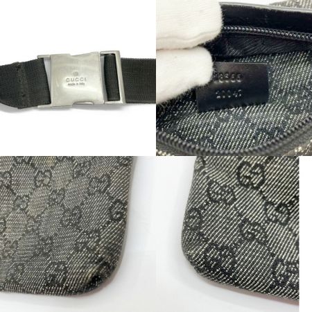  GUCCI グッチ ヒップバッグ　ウエストポーチ　GG キズ・ヨゴレ有 キャンバス  28566 ブラック