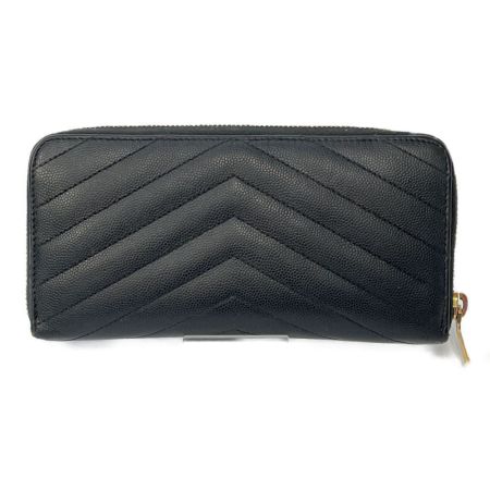  SAINT LAURENT(Yves Saint Laurent) 長財布　表面にベタ付きあり 358094-BOW01 ブラック