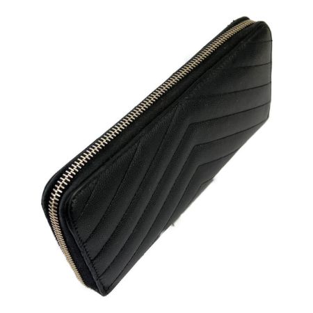 SAINT LAURENT(Yves Saint Laurent) 長財布　表面にベタ付きあり 358094-BOW01 ブラック