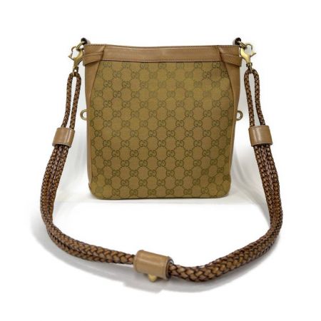  GUCCI グッチ GGキャンバス　ショルダーバッグ 109106 ブラウン×ベージュ