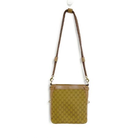  GUCCI グッチ GGキャンバス　ショルダーバッグ 109106 ブラウン×ベージュ