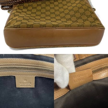  GUCCI グッチ GGキャンバス　ショルダーバッグ 109106 ブラウン×ベージュ