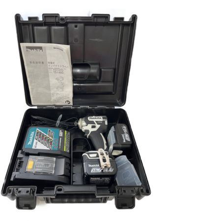  MAKITA マキタ 充電式インパクトドライバ　充電器・充電池2個・ケース付 TD137D ブラック x ホワイト