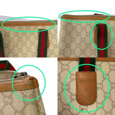  GUCCI Plus シェリートートバッグ ポケット破れで無し ベージュ
