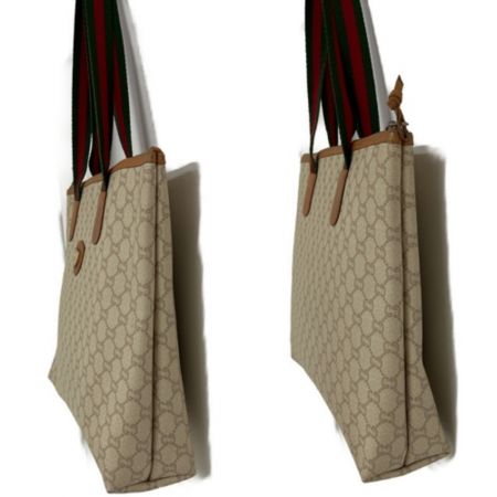  GUCCI Plus シェリートートバッグ ポケット破れで無し ベージュ