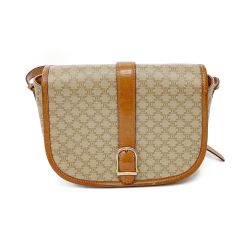 ◆◆ CELINE セリーヌ ショルダーバッグ ブラウン x ベージュ Bランク
